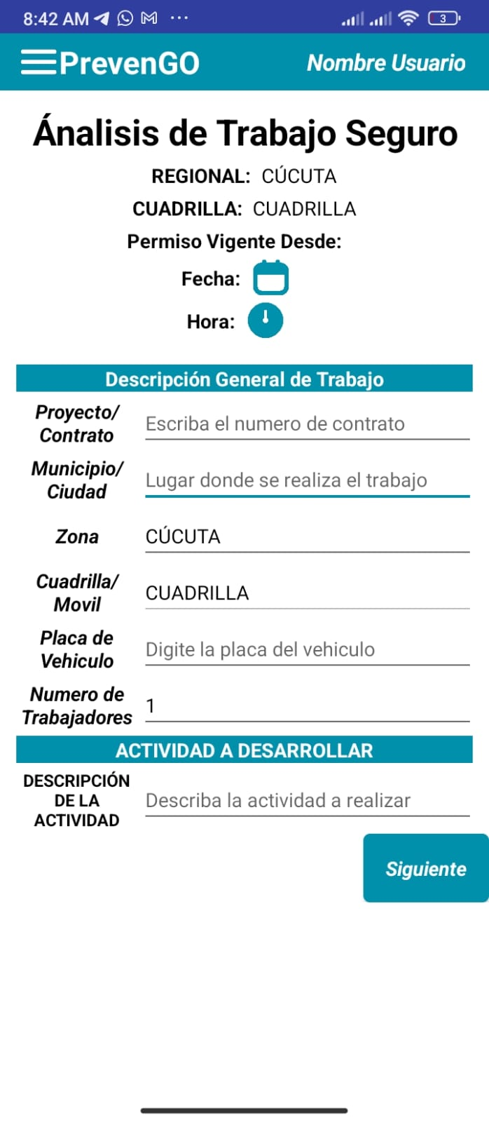 PrevenGo en el celular